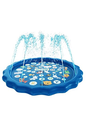 divendi-ro Piscină pentru copii cu pulverizator de apă, PVC, diametru 100 cm, albastră