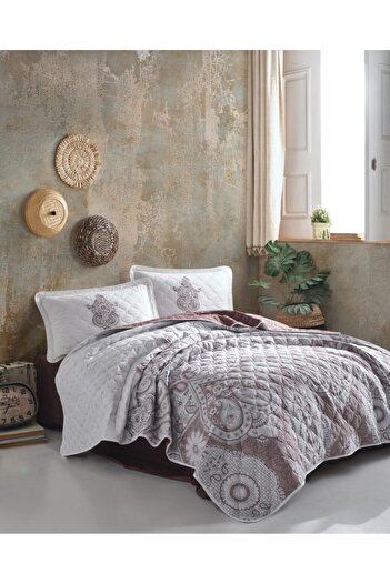 Pucioasa Quilted duvet set + 2 pillowcases, 100% cotton, Azka V2