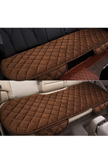 DAR Set 3 Huse Auto Premium pentru Scaune Fata si Bancheta, cu buzunare organizatoare, maro