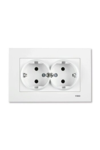 Viko by Panasonic Double Schuko Socket Viko Karre Clean White