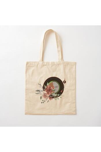 GİFTORA Raw Cloth Shoulder Bag with Floral Plaque Design