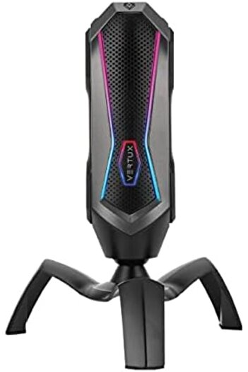 VERTUX Cardioid Gaming Microphone With RGB Effects Anti Vibration Shock Mount | Four Polar Patterns