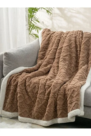 Pucioasa Brown fur blanket 200 x 230 cm