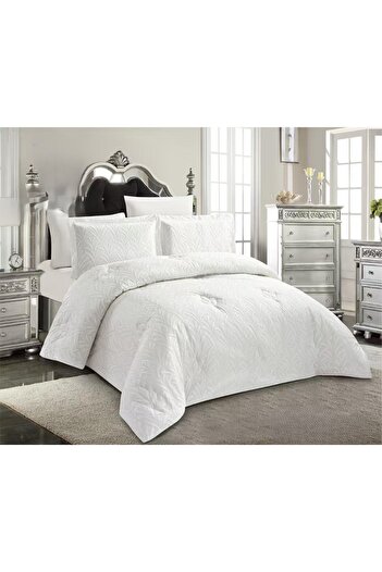 miral Luxury plain double bed sheet set, 6 pieces, compressed package, size 220*240