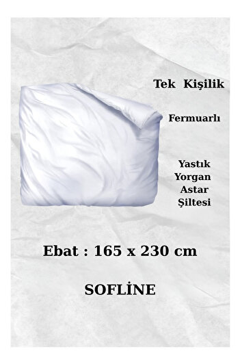 Sofline Cotton White Zippered Duvet Cover – Single 165X230 cm |   Mattress Protector – Healthy Fabric