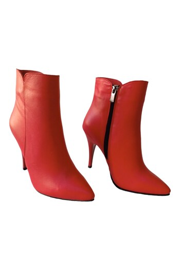 MelAlp Women's Genuine Leather Thin Heeled Boots