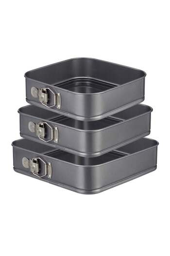 Welora Set of 3 baking trays, carbon steel - Black