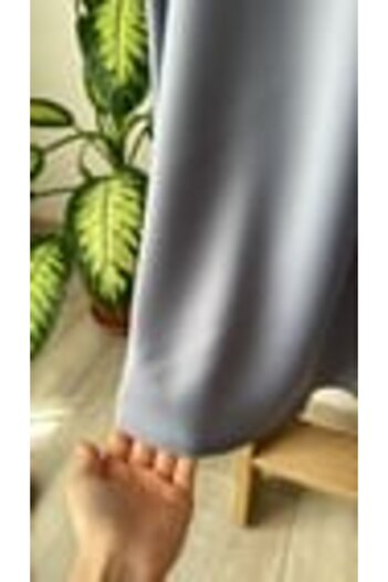 FA Butiq Women's Smoked Satin Flared Long Skirt