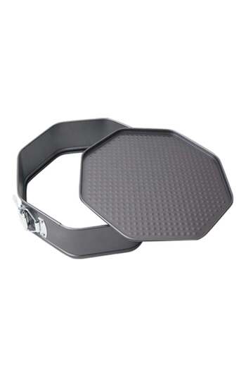 divendi-ro Set of 3 octagonal baking trays with removable bottom, carbon steel