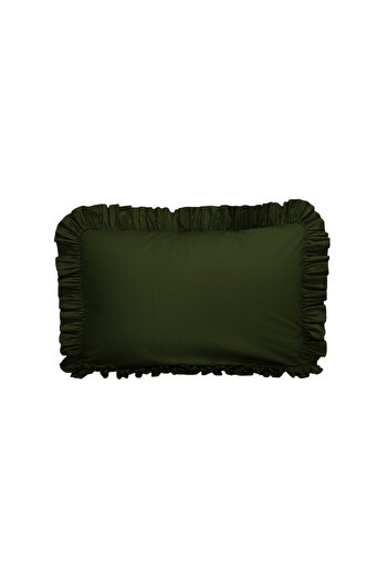 MundoLindo Ruffle Pillow Case Single 50X70 cm 1 Piece 100% Natural Cotton 18 Different Color Options