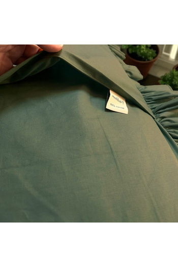 MundoLindo Ruffle Pillow Case Single 50X70 cm 1 Piece 100% Natural Cotton 18 Different Color Options