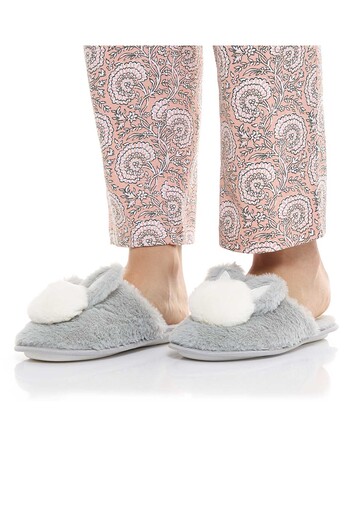 R&B Grey LADIES BEDROOM SLIPPERS 36-41