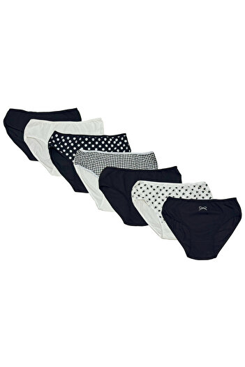 MUK's Beauty Tools Chiloți slip bikini Bato pentru femei, 7 piese, 95% bumbac, 5% elastan (CULORI, MODELE POATE AFIŞA DIFERENCIILE.)