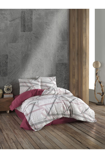 Kristal By Taç Crystal Geometric Four Seasons Quilted Single Quilt Can Be Placed Duvet Cover Set