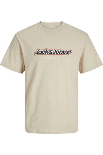 Jack & Jones Tricou JACK & JONES Vesterbro Newton Brand - 12265740-Humus