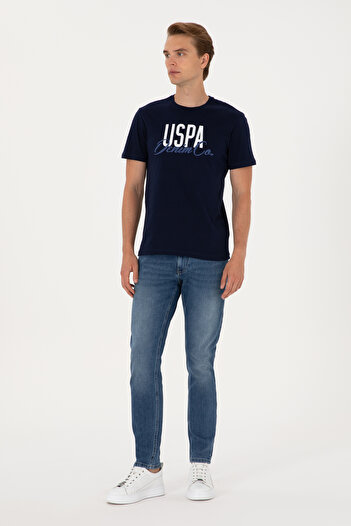 U.S. Polo Assn. Erkek Regular Fit Lacivert Bisiklet Yaka Tişört 50306923-VR033