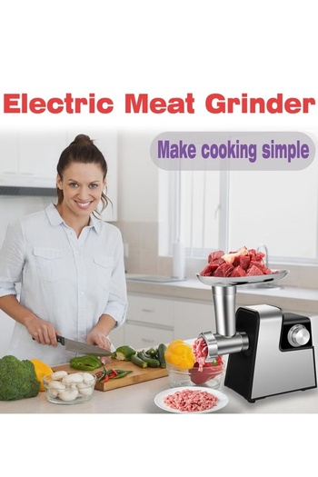 ET-LIFE Meat Mincer/Grinder/Kibbeh Maker, 2800W, MG-S6, Black, Stainless steel blade
