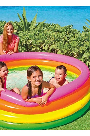 rexa 4-Ring Inflatable Swimming Pool – Portable, Lightweight & Uniquely Designed (168x46cm)