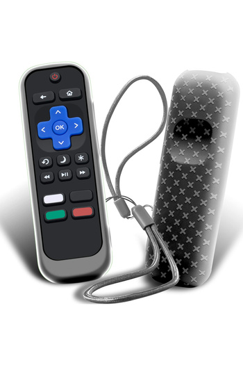 Choice Black Case for Roku Remote Universal Replacement Controller Silicone Sleeve Skin Glow in The Dark(Re