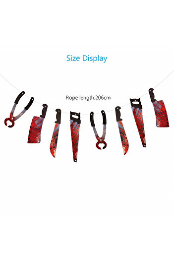 Zerhok Set of 2 Halloween banners ZERHOK, plastic/PVC, red/black, 206 cm