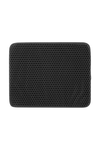 Choice L-60X90cm Black 1Pc Large Size Cat Litter Mat-Advanced Honeycomb Double Layer Design,Urine Waterproo