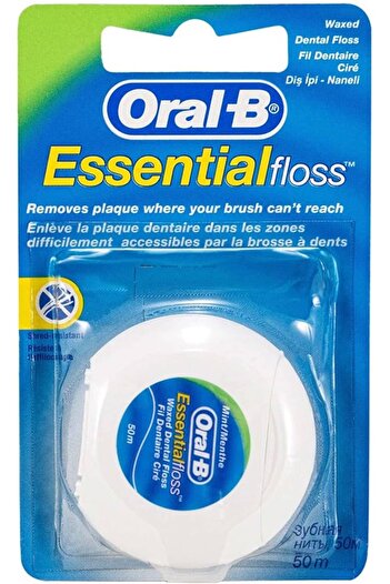 GUM ORAL B ESSENTIAL FLOSS WAXED 50M