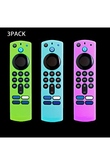Choice Green Blue Purple 1/2/3 piece Firestick Remote Control Set with Lanyard Glow in the Night, TV 4k Rem