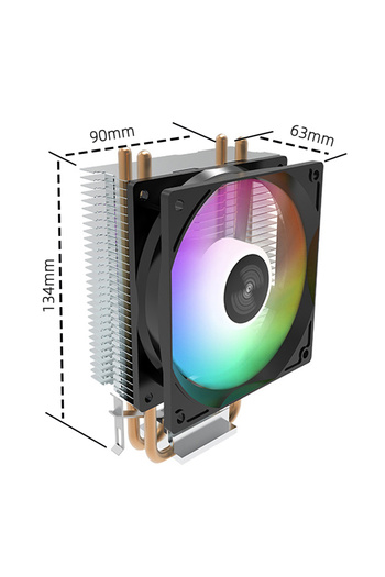 Choice1 Fixed Color WHITE A200 TEUCER CPU Cooler 2 4 Heat Pipes PC Radiator Cooling 3PIN PWM Silent Rgb Fan