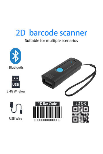Choice 2D scanner Long Distance Wireless BT V5.0 Barcode Reader Small Pocket Scanner Devices Uploading to