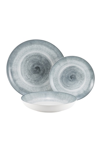 Ambition Dinner set, 18 pieces, 6 people, ceramic, Aqua