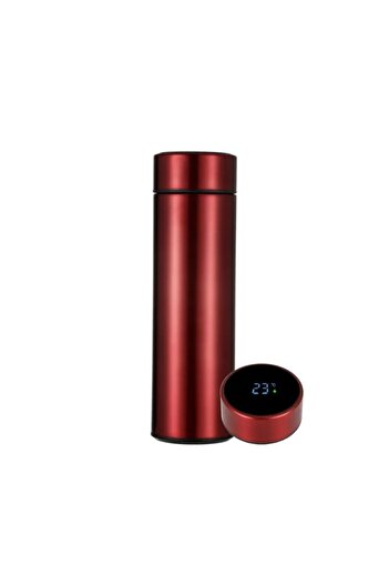 wei inox Thermos, LED display, temperature indicator, stainless steel, red, 500 ml