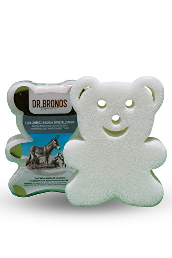 Dr.Bronos Natural Sponge Teddy Bear Soap with Donkey Milk Extract 135 Gr
