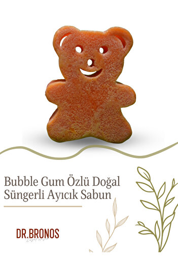 Dr.Bronos Bubble Gum Extract Natural Sponge Teddy Bear Soap 135 Gr