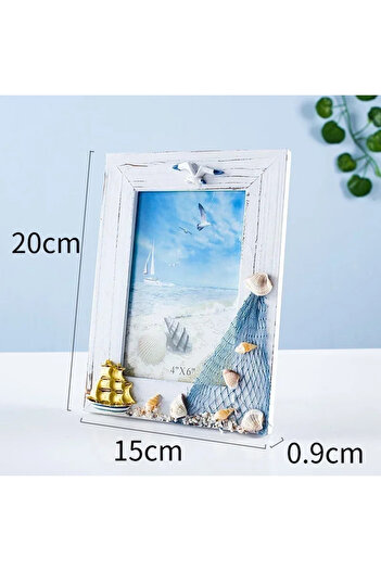 Choice vertical Ocean Photo Frame Summer Shell Seabird Wooden Supply Mediterranean Personality Wooden Table