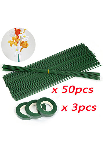 Choice 2mmx30cm set2 Artificial Flower Stem Wire Flower Pole Rod for diy Chenille Stems Stick Simulation Fl