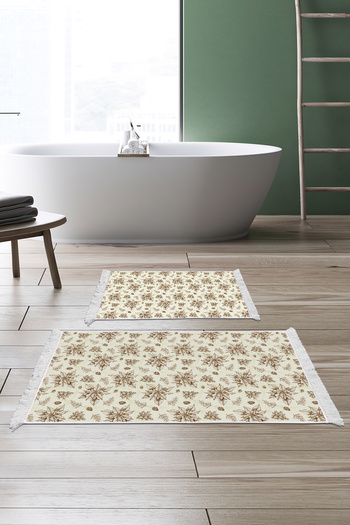 Alanur Home Non-Slip Base Djt Toilet Set Star Leather Fringed Vintage Al5008 Beige