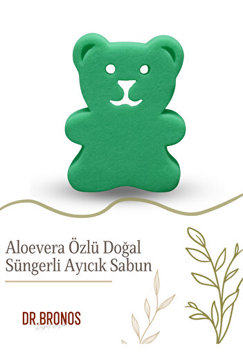 Dr.Bronos Natural Sponge Teddy Bear Soap with Aloevera Extract 135 Gr