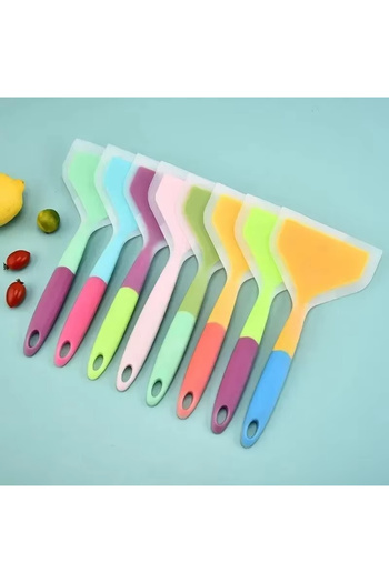 Choice Random Color 4Pcs Random Color Pancake Spatula Silicone High Temperature Resistant Beef Meat Egg Kit