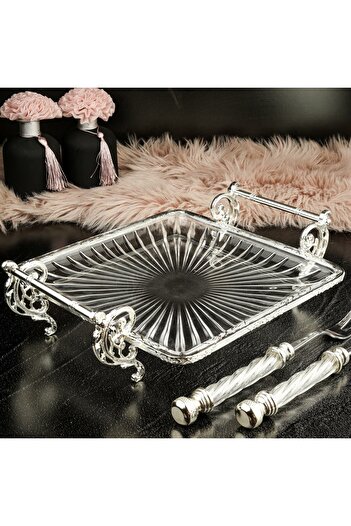 ROY KING Square 25X25 cm Presentation with Handle Silver