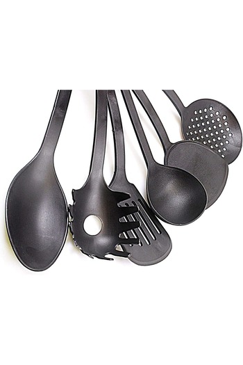wei inox Set of 6 kitchen utensils, Teflon, black, 30 cm