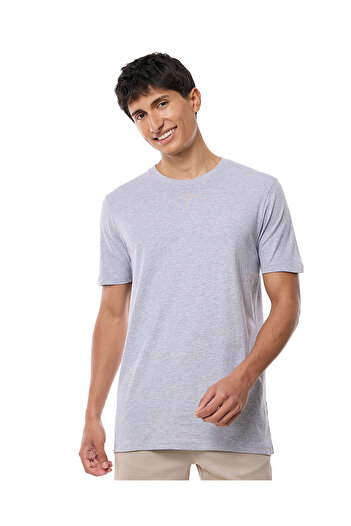 R&B Grey Melange MCB-CREW NECK TEES -S-XXXL