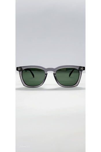 Jooy Angled Model Transparent Smoked Sunglasses