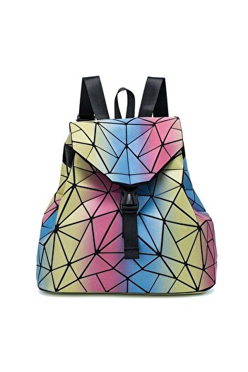 Lavandiere Lady geometric backpack, fluorescent, Multicolor