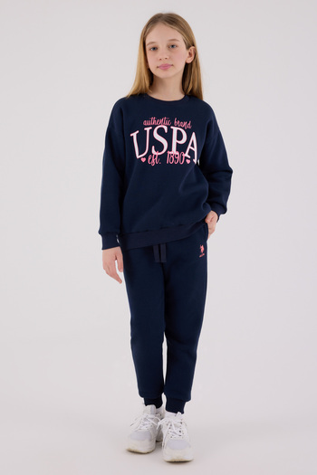 U.S. Polo Assn. Σετ αθλητικής φόρμας με άδεια για κορίτσια κάτω από 2 τεμάχια