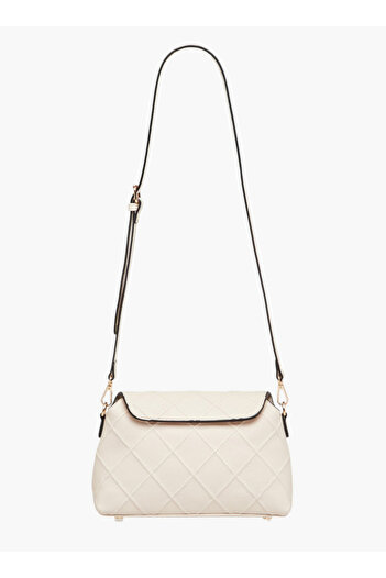 Celeste Quilted Shoulder Bag with Flap Closure and Adjustable Strap - W 10 x H 17 x D 29 cm