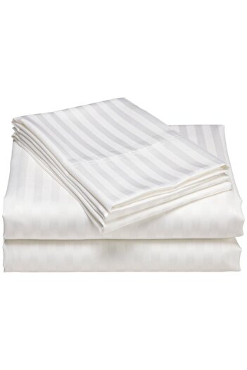 Pucioasa Cotton bed sheet 180x240cm, White Damask
