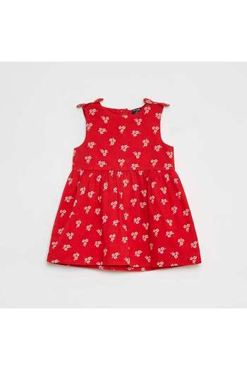 KIABI Sleeveless cotton voile dress RED