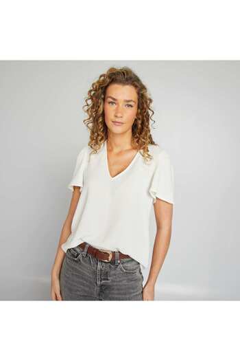 KIABI Light and floaty blouse WHITE