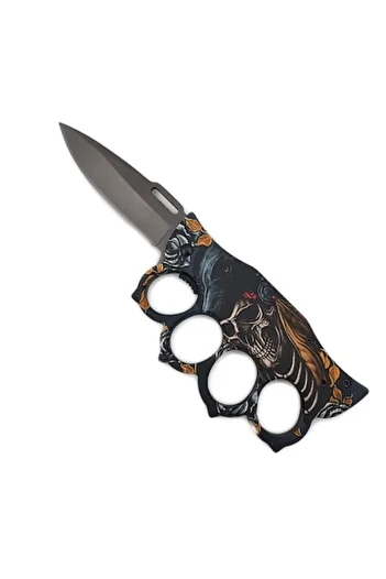 Graveaza iubirea Boxing dagger, self-defense rosette, skull knife