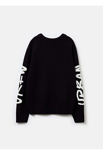 Ovs Oversized Pullover With Jacquard Lettering